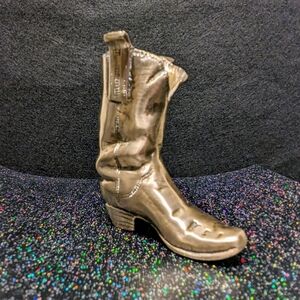 Miniature French brass cowboy boots